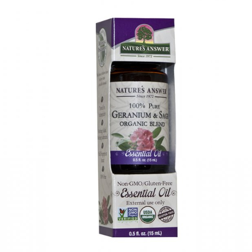 Nature's Answer Essential Oils Gernium & Sage .5oz