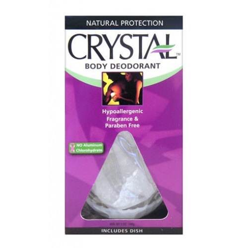 Crystal Deodorant Rock with Dish 5oz