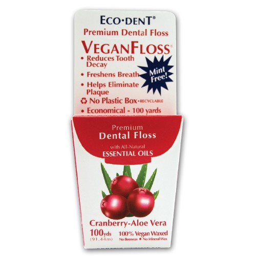 Eco-Dent Dental Floss Cranberry Aloe 6/100yd