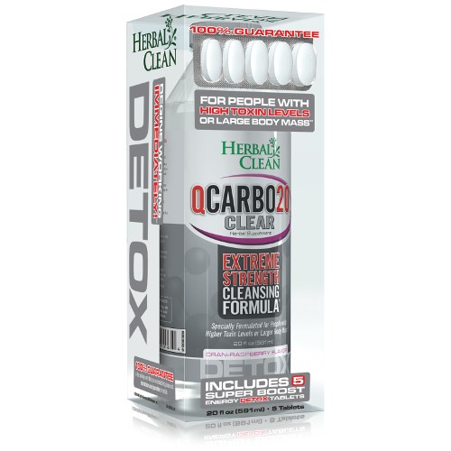 Herbal Clean QCarbo Clear Detox Cran Raspberry 20oz