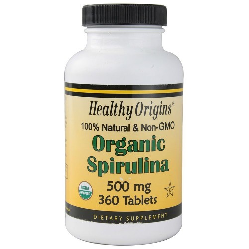 Healthy Origins Spirulina Organic 500mg 360tb