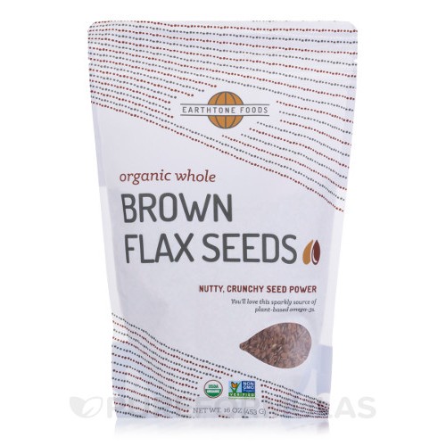 Earthtone Foods Sterilized Brown Flax Organic 16oz
