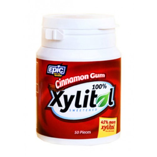 Epic Xylitol Gum Bottle Cinnamon Xylitol 50ct