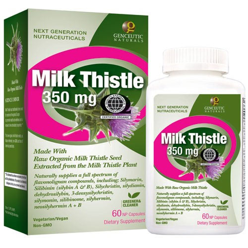Genceutic Naturals Milk Thistle Organic 350mg 60cp