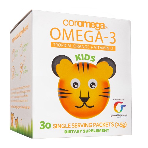 Coromega Kids Omega-3 Squeeze Tropical Orange 30ct