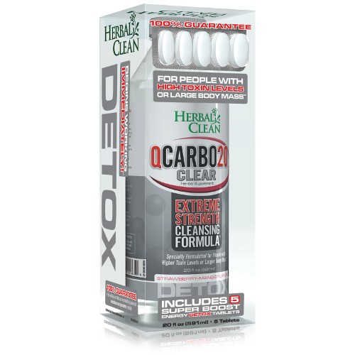 Herbal Clean Q-Carbo Clear Strawberry Mango 20oz