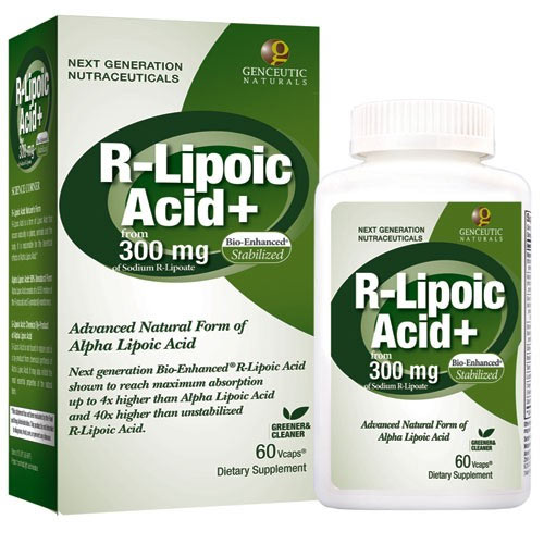 Genceutic Naturals R-Lipoic Acid 300mg 60vc